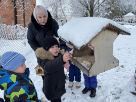 Группа "Василёк" помогла зимующим птицам! Группа "Василёк" помогла зимующим птицам!.